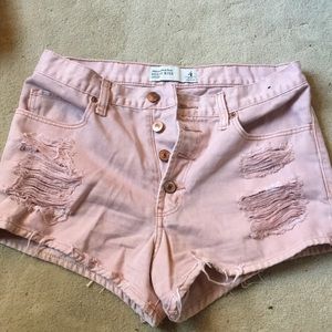 Pink high rise shorts